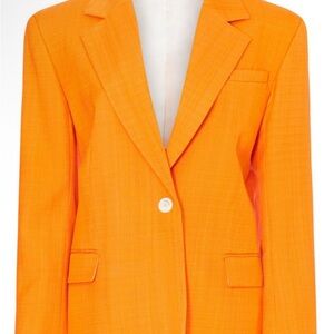 Sandro Orange Blazer Tailored Suit Jacket